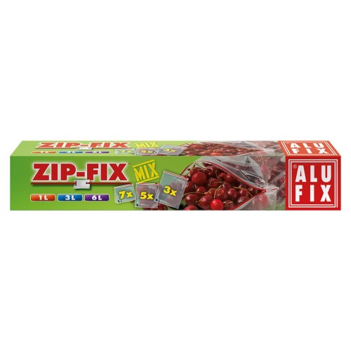 sáček se zipem sada 15ks (mix 1l+3l+6l) ALUFIX