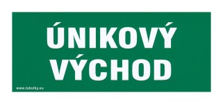 tabulka - ÚNIKOVÝ VÝCHOD 210x87mm samolepicí