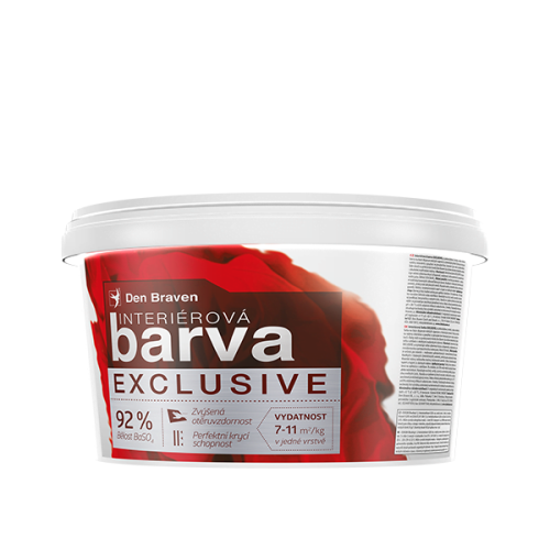 Interiérová barva EXCLUSIVE 15 kg kbelík bílá - bělost min. 92%