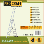 žebřík AL třídílný 3x9 Procraft PLA3.592