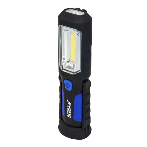 Nabíjecí svítilna 3 W COB LED + 1 W LED, USB adaptér na 230