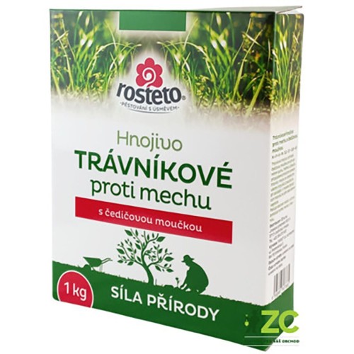 hnojivo ROSTETO s čedičovou moučkou trávníkové proti mechu 1kg