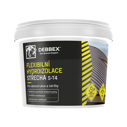 Flexibilní hydroizolace STŘECHA S-T4 5 kg kbelík černá