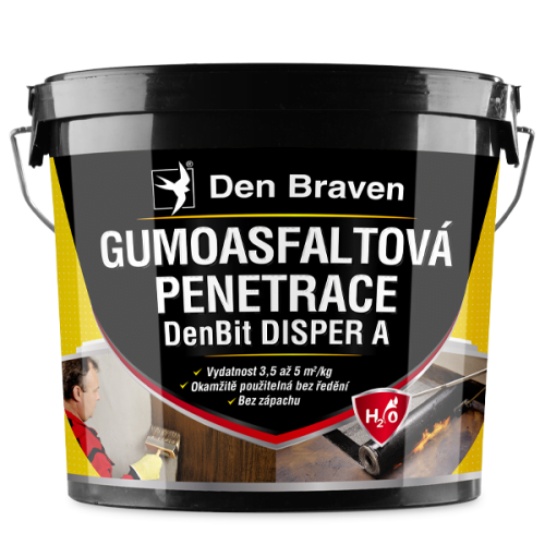 Gumoasfaltová penetrace DenBit DISPER A 5 kg kbelík