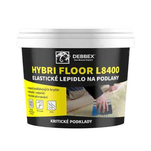 Elastické lepidlo na podlahy HYBRI FLOOR L8400 5 kg kbelík světle hnědá