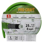 Zelená zahradní hadice Procraft PR-4GH1925 4 vrstvy, 3/4” 25 m | PR-4GH1925