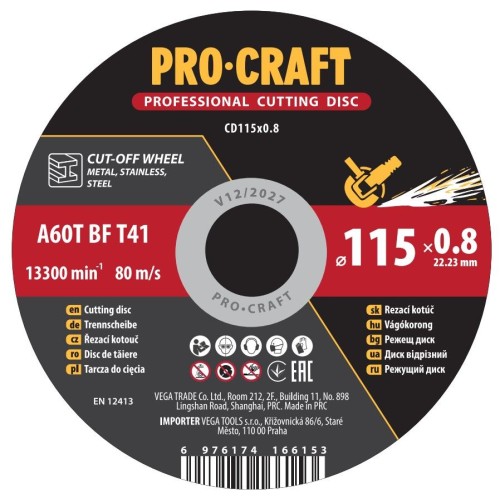 Řezný kotouč Procraft CD115x0.8 | CD115x0.8