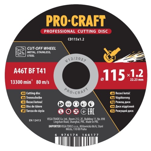 Řezný kotouč Procraft CD115x1.2 | CD115x1.2