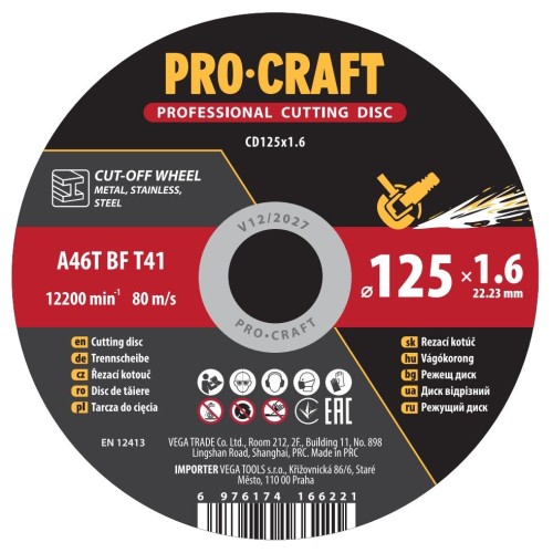 Řezný kotouč Procraft CD125x1.6 | CD125x1.6