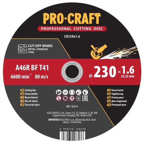 Řezný kotouč Procraft CD230x1.6 | CD230x1.6