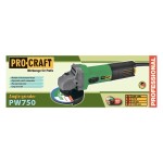 Bruska úhlová Procraft PW750 + 10x řezný kotouč CD125x1.0b v kovovém boxu | SPW750/CD125x1.0b