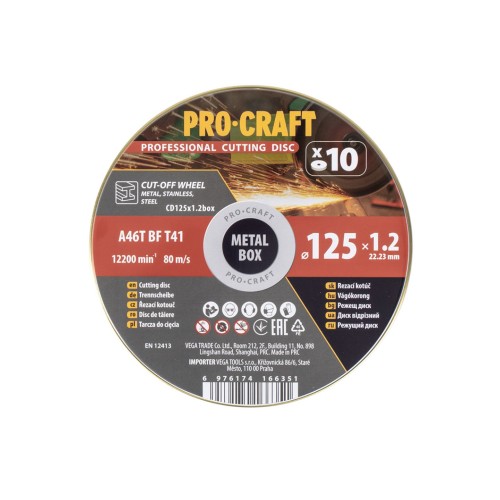 Sada řezných kotoučů Procraft CD125x1.2b | CD125x1.2b