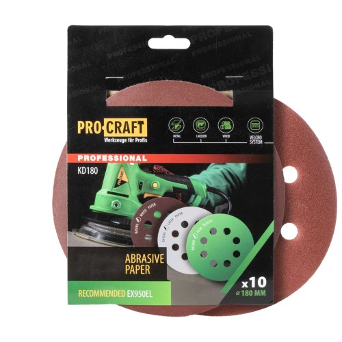 Brusný papír 10 ks.  Procraft КD180.120 | KD180.120