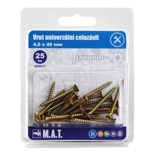 vrut un.celozávit 4,0x 40mm ZZ (25ks)