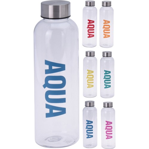 láhev na pití  500ml AQUA PH, kov.víčko, mix barev