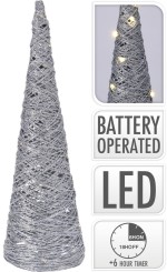 osvětlení PYRAMIDA 40cm STŘ, 20LED s časovačem