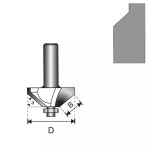 Freza úhlová 45stupňů s ložiskem T6 D26,6H9,52mm