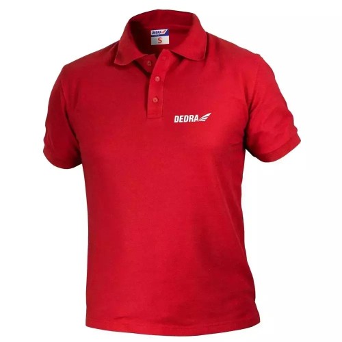 Polo tričko pánské S, červené, 35 % bavlna + 65 % polyester