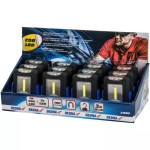 Svítilna 1 W COB LED + 3 LED, obdelníková s podstavcem, s bateriemi